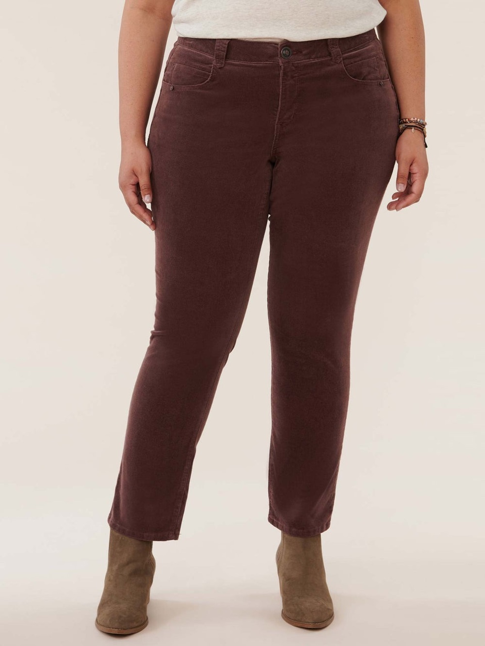 NWT Democracy Absolution Corduroy Straight Leg Pants Royal Rum Size 14